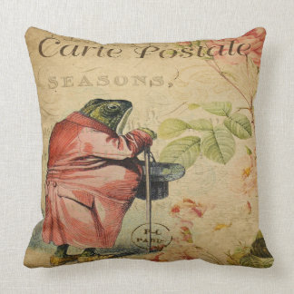 Almohada de la rana del vintage/carta Postale