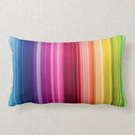 Almohada de la raya del arco iris