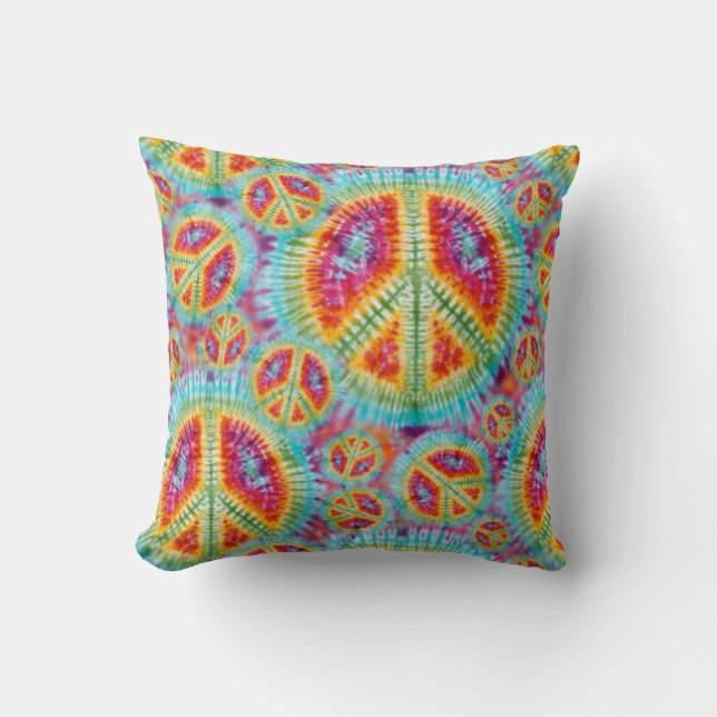 Almohada de la señal de paz hippie (Anverso)
