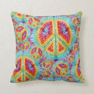 Almohada de la señal de paz hippie