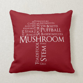 Almohada de la seta de la palabra (texto blanco)
