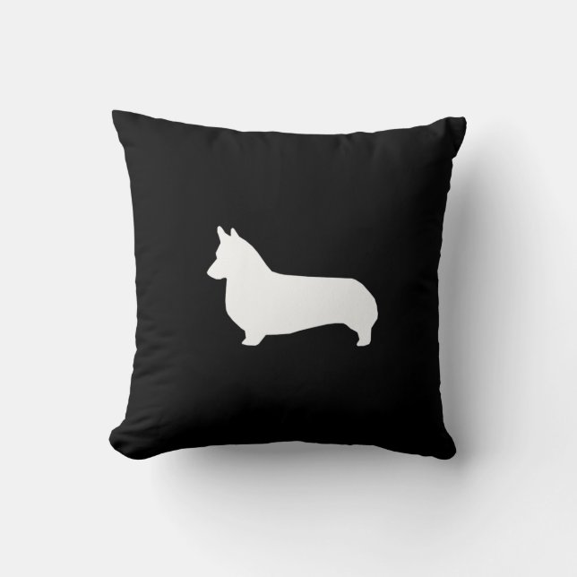 Almohada de la silueta del Corgi - diseño lindo (Anverso)