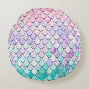 Almohada de la sirena, Cojín decorativo redondo