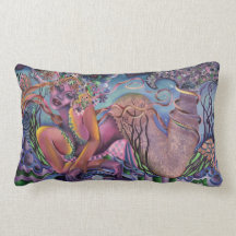 Almohada de la sirena de la playa, tonos suaves,