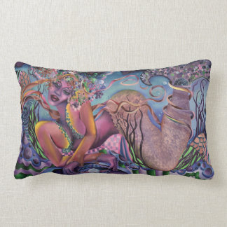 Almohada de la sirena de la playa, tonos suaves,