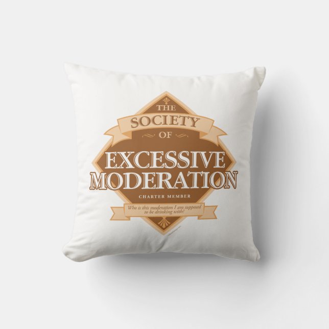 Almohada de la Sociedad de Moderación Excesiva (Anverso)
