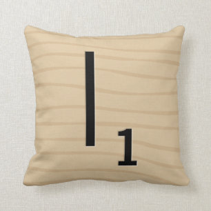 Almohada de la teja de la letra: Madera I/J (5 de