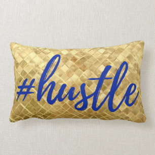 Almohada de la textura del oro del #Hustle