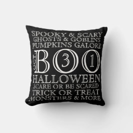 Almohada de la tipografía de Halloween del estilo