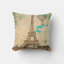 Almohada de la torre Eiffel del vintage