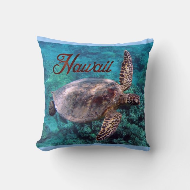 Almohada de la tortuga de Hawaii (Anverso)