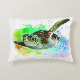 Almohada de la tortuga de mar de la natación de la