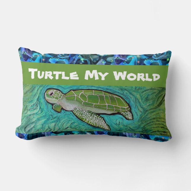 Almohada de la tortuga de mar verde (Anverso)
