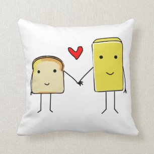 Almohada de la tostada y de la mantequilla