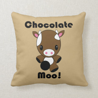 Almohada de la vaca del MOO Kawaii del chocolate