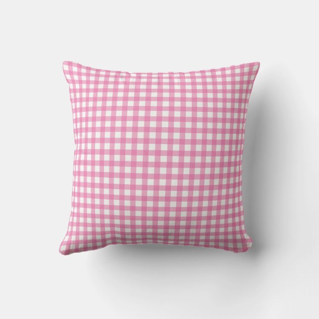 Almohada de lanzamiento a cuadros Palm Beach Prepp (Reverso)