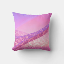 Almohada de lanzamiento abstracta de encaje rosa s