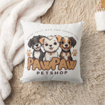 Almohada de lanzamiento Amantes de perros lindos "