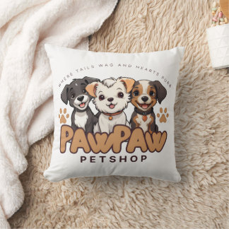 Almohada de lanzamiento Amantes de perros lindos "