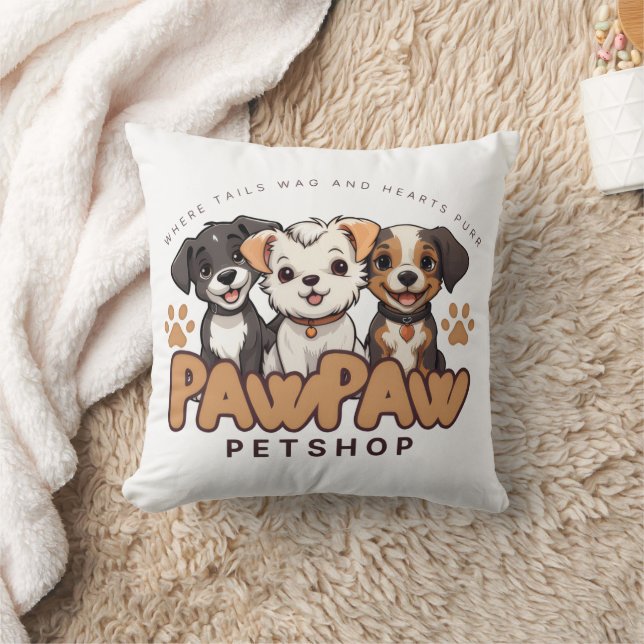 Almohada de lanzamiento Amantes de perros lindos " (Manta)