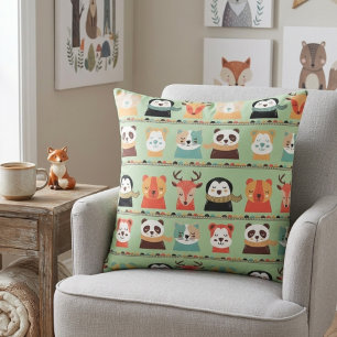 Almohada de lanzamiento Amigos caprichos del bosqu