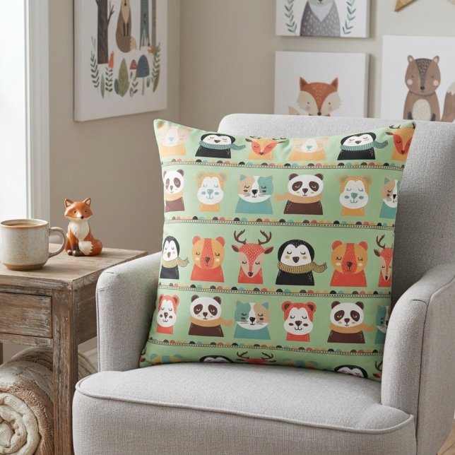 Almohada de lanzamiento Amigos caprichos del bosqu (Subido por el creador)