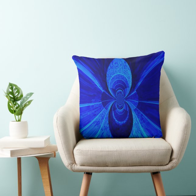almohada de lanzamiento azul infinito (Silla)