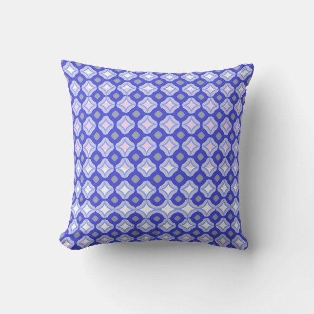 Almohada de lanzamiento azul real (Anverso)