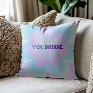 Almohada de lanzamiento Baddie Y2K rosa y azul