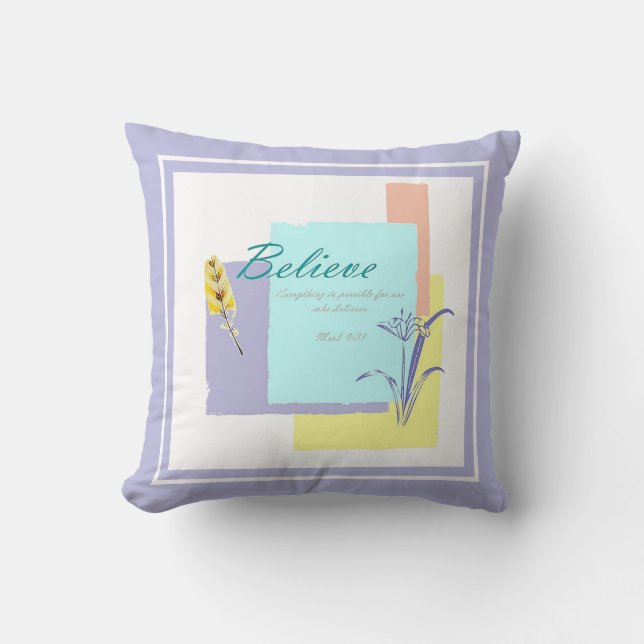 Almohada de lanzamiento Believe (Anverso)