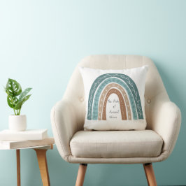 Almohada de lanzamiento Boho Rainbow