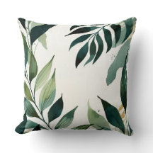 Almohada de lanzamiento botánica de oro verde esme