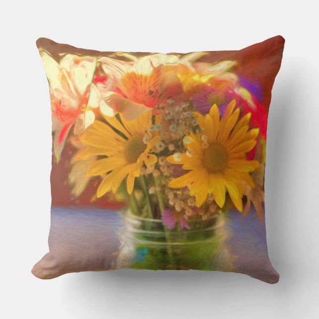 Almohada de lanzamiento Bouquet de Verano (Anverso)