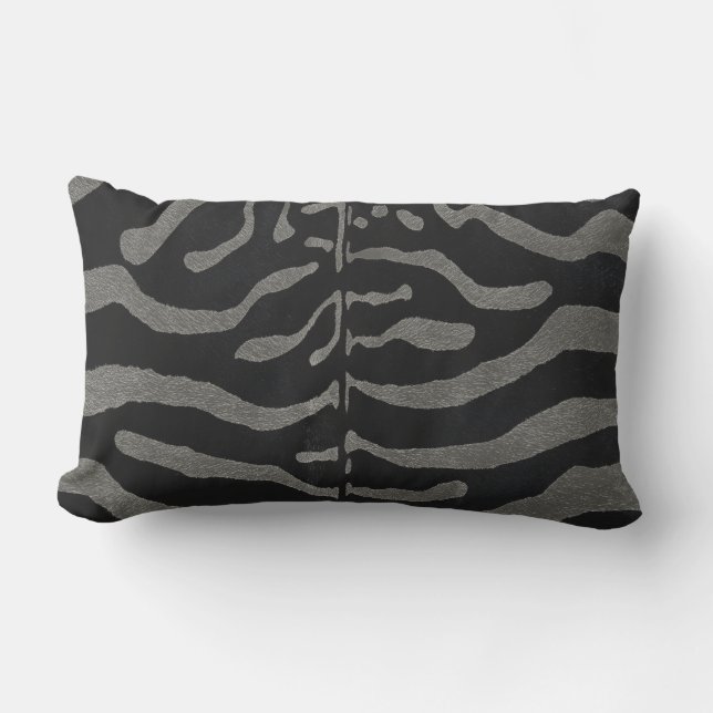 Almohada de lanzamiento CEBRA GRIS LUMBAR (Anverso)