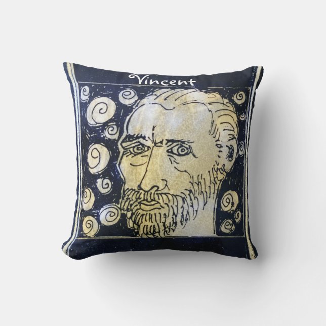 almohada de lanzamiento con arte original de Tony  (Anverso)