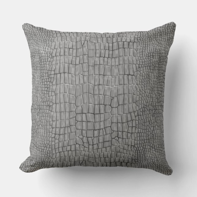 Almohada de lanzamiento con estampado de caimán (Anverso)