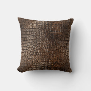 Almohada de lanzamiento con estampado de cocodrilo