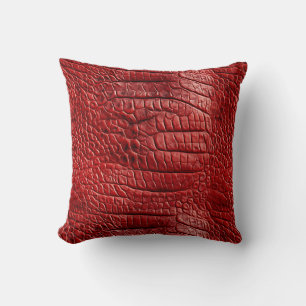 Almohada de lanzamiento con estampado de cocodrilo