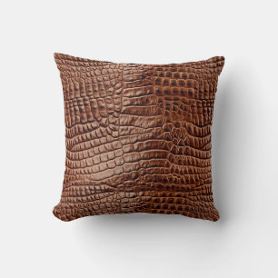 Almohada de lanzamiento con estampado de cocodrilo