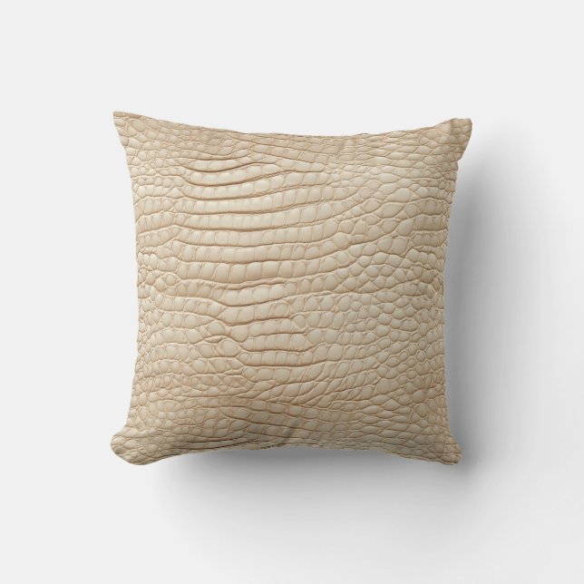 Almohada de lanzamiento con estampado de cocodrilo (Anverso)