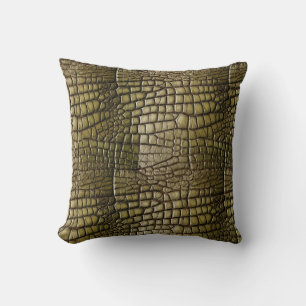 Almohada de lanzamiento con estampado de cocodrilo