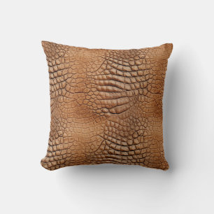 Almohada de lanzamiento con estampado de cocodrilo