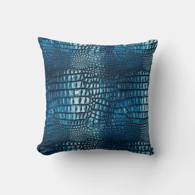 Almohada de lanzamiento con estampado de cocodrilo (Anverso)
