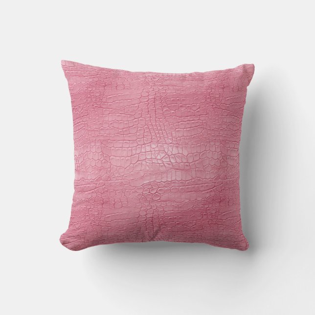 Almohada de lanzamiento con estampado de cocodrilo (Anverso)