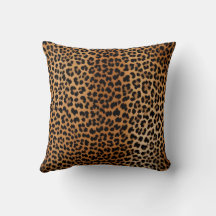 Almohada de lanzamiento con estampado de leopardo