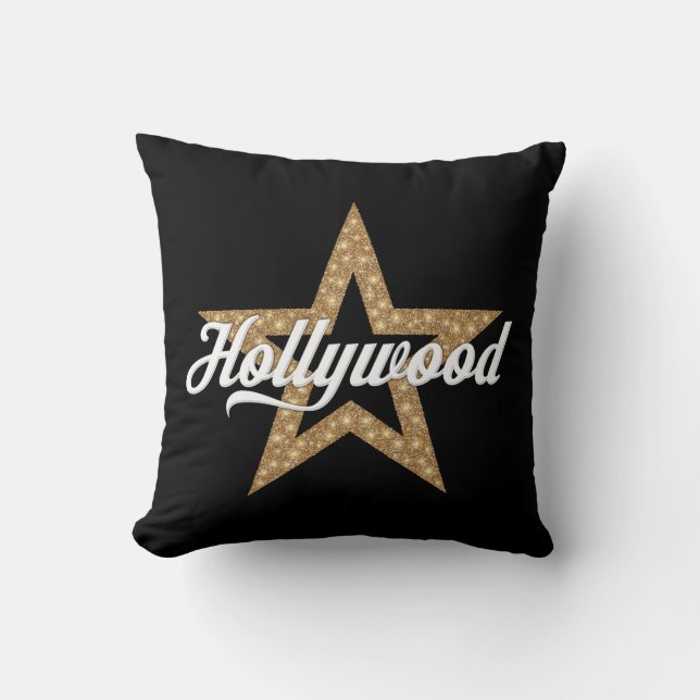 Almohada de lanzamiento con guión de Hollywood con (Anverso)