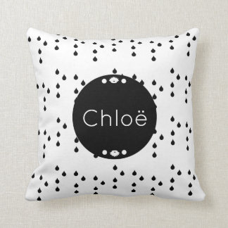 almohada de lanzamiento con moderno patrón de gota