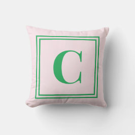 Almohada de lanzamiento con monograma de Palm Beac