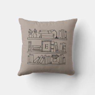 Almohada de lanzamiento con monograma para amante 