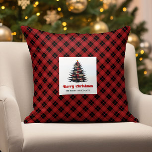Almohada de lanzamiento con nombre de Navidad a cu